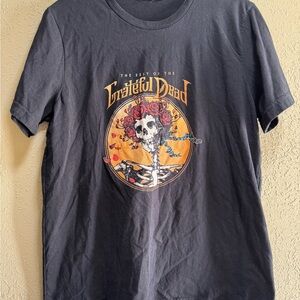 Grateful Dead Black Tee with Gold and Red Graphic